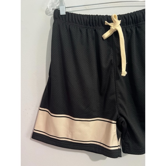 Civil Regime Civil Too Fast Mesh Basketball Shorts Men’s Medium Black Beige - Picture 8 of 16